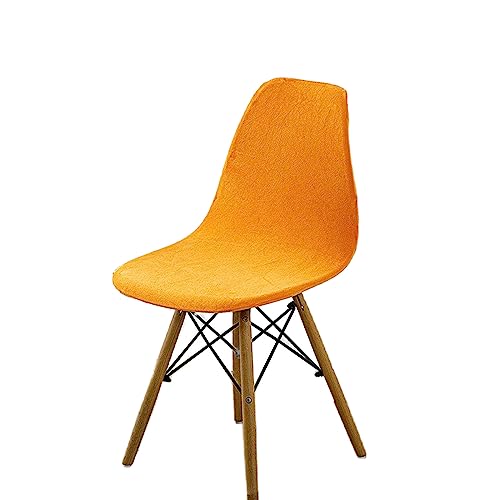 Zeyeo GUYIRT Velvet Shell Chair Covers, Shell Dining Chair Slipcovers Mid Century Modern Style Shell Chair Protector Cover for Kitchen Hotel-White-Set of 2(Orange,Set of 4) von Zeyeo