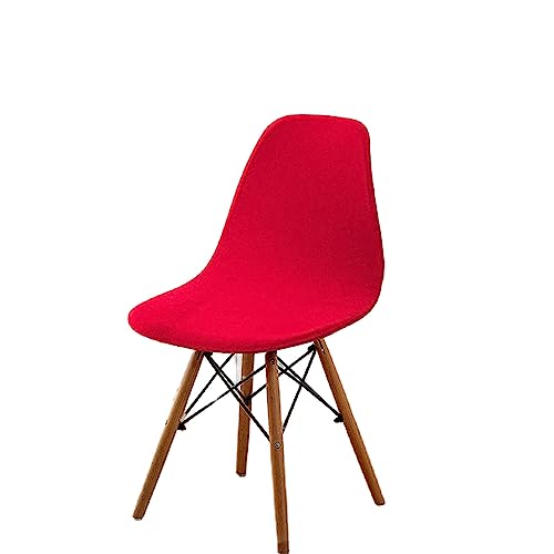 Zeyeo GUYIRT Velvet Shell Chair Covers, Shell Dining Chair Slipcovers Mid Century Modern Style Shell Chair Protector Cover for Kitchen Hotel-White-Set of 2(Red,Set of 4) von Zeyeo