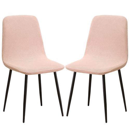 Zeyeo Mid Century Modern Stuhlhussen 2er/4er/6er Set, Stretch Shell Armless Slipcovers Für Esszimmer/Lounge(Light Khaki,2Pcs) von Zeyeo