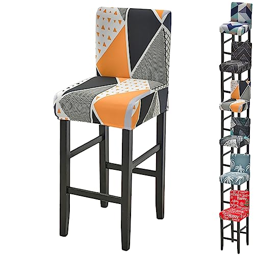 Zeyeo Moderne Bar Stuhl Abdeckung Set 1/2/4/6 Stretch Hohe Hocker Niedrigen Zurück Swivel Zähler Protector(C 1pcs) von Zeyeo