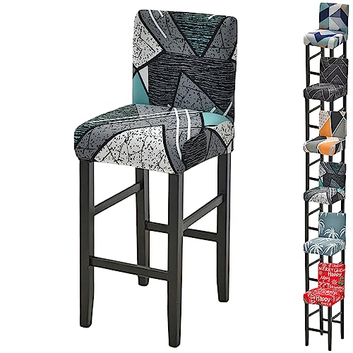 Zeyeo Moderne Bar Stuhl Abdeckung Set 1/2/4/6 Stretch Hohe Hocker Niedrigen Zurück Swivel Zähler Protector(D 1pcs) von Zeyeo