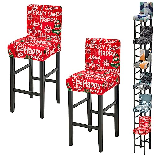 Zeyeo Moderne Bar Stuhl Abdeckung Set 1/2/4/6 Stretch Hohe Hocker Niedrigen Zurück Swivel Zähler Protector(F 2pcs) von Zeyeo