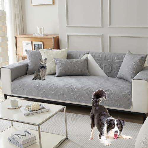 Zeyeo Moderner Sofabezug Aus Massiver Baumwolle Für 2/3/4-Kissen-Couch, Sektionaltor – Rutschfester, Waschbarer Schutz(1,Pillowcase17.7 * 17.7in) von Zeyeo