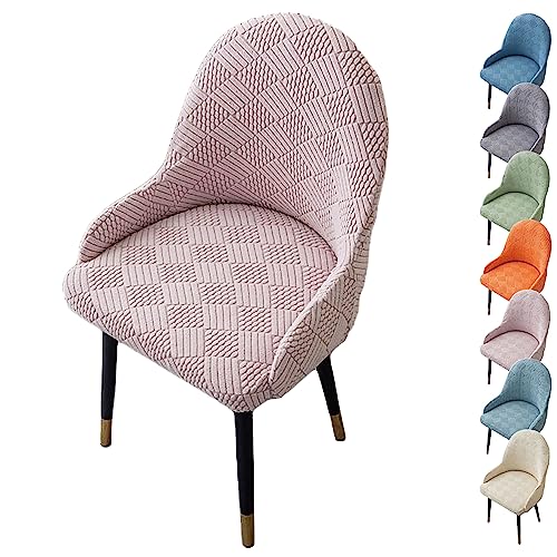 Zeyeo Neues Jacquard-Stuhlhussen-Set Für Esszimmerstühle – Weiche, Verdickte Stretch-Schonbezüge Für Stühle Mit Gebogener Rückenlehne (1/2/4/6 Stück), Waschbar Für Hotels/Restaurants(Pink 1pcs) von Zeyeo
