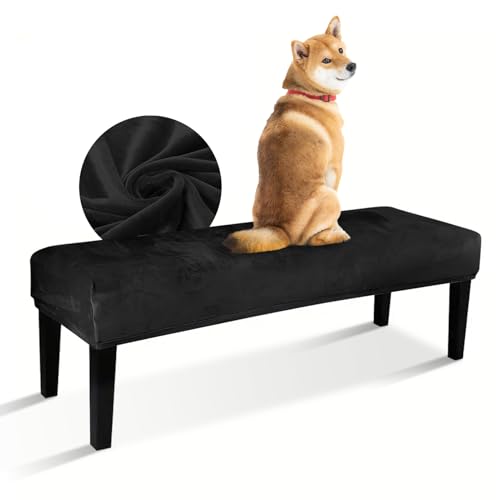 Zeyeo ORiorg Stretch Dining Bench Cover, Bench Covers Slipcover Rectangle Piano Bench Cover, Velvet Bench Seat Protector for Bedroom, Kitchen(#3) von Zeyeo
