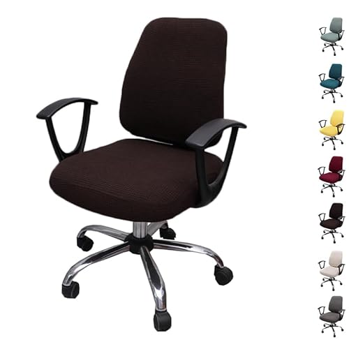 Zeyeo Plaid Stretch Bürostuhlbezug Für Geteilte Schreibtisch-Drehstühle, Sitz- Und Rückenlehnen-Schutzbezug(G 1pcs) von Zeyeo