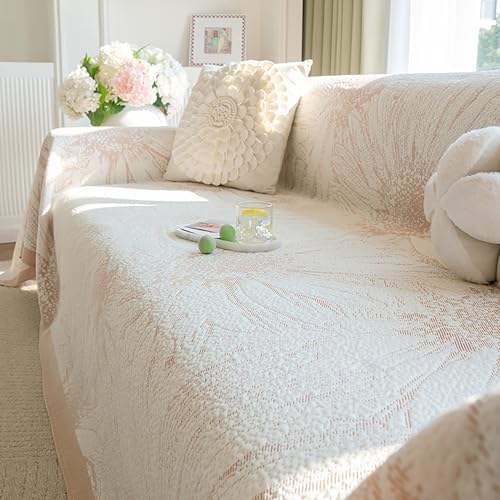 Zeyeo Sommerkühlender Couchbezug Für 1-4 Kissensofas, rutschfest, Waschbar, Eleganter Möbelschutz(Khaki,71 * 149in) von Zeyeo