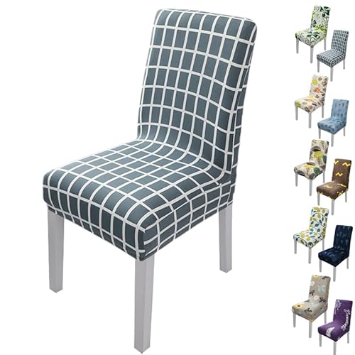 Zeyeo Stretch Chair Cover for Dining Room Set of 1/2/4/6 Modern Style Parson Chair Slipcovers Jacquard Design Seat Cover Universal Washable Seat Protector for Hotel Banquet Restaurant,Flower a 2pcs(Pl von Zeyeo