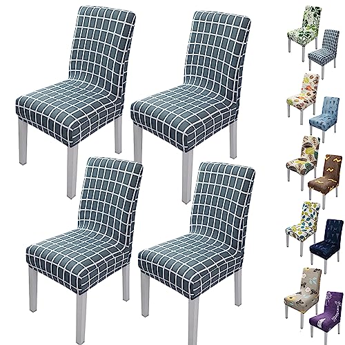 Zeyeo Stretch Chair Cover for Dining Room Set of 1/2/4/6 Modern Style Parson Chair Slipcovers Jacquard Design Seat Cover Universal Washable Seat Protector for Hotel Banquet Restaurant,Flower a 2pcs(Pl von Zeyeo