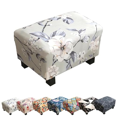Zeyeo Stretch-Ottoman-Schonbezug Mit Elastischen Bändern – Bedruckter Pouf-Schutz Für Haustiere, Strapazierfähiger Möbelbezug(A 1pcs) von Zeyeo
