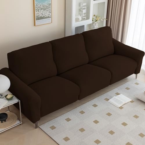 Zeyeo Stretch-Schonbezug Für Relaxsessel, Weich, Für 1/2/3 Kissen, Waschbar, Möbelschutz, Lila Chaiselongue(Darkbrown,Chaise Longue) von Zeyeo