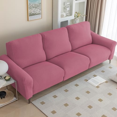 Zeyeo Stretch-Schonbezug Für Relaxsessel, Weich, Für 1/2/3 Kissen, Waschbar, Möbelschutz, Lila Chaiselongue(Pink,Chaise Longue) von Zeyeo