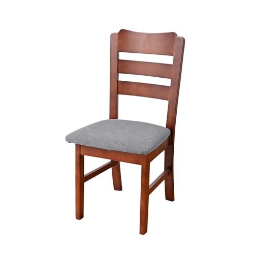 Zeyeo Stretch-Schutzbezüge Für Esszimmerstühle, 2er-/4er-/6er-Set, Sitzbezüge Für Küchenstühle Mit Bändern (Hellgrau, 2er-Pack)(Light Gray,6 Pack) von Zeyeo
