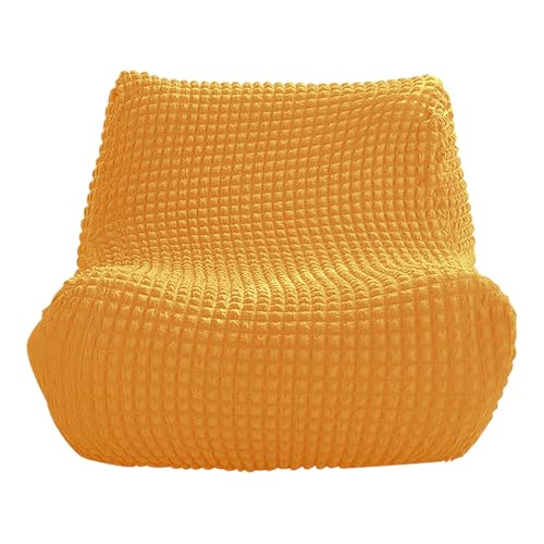 Zeyeo Stretch-Seersucker-Bezug Für Kaminsessel – Armlehnstuhl-Schonbezug Für Lounge-Chaiselongues Ohne Armlehnen Für Lazy Floor-Sofas Und Sitzsäcke(Yellow) von Zeyeo