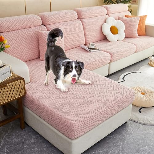 Zeyeo Stretch-Sofabezug Aus Jacquard – Universeller Schonbezug Für Sofas Mit 2/3/4 Kissen/L-Form, Verschleißfester Schutz(H,Plus XL Seat Cover) von Zeyeo