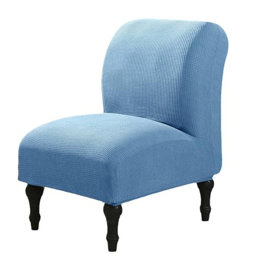 Zeyeo Stretchable Armless Accent Chair Covers - Removable Washable Slipcover for Living Dining Room Hotel(Light Blue) von Zeyeo