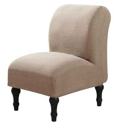 Zeyeo Stretchable Armless Accent Chair Covers - Removable Washable Slipcover for Living Dining Room Hotel(Sand) von Zeyeo