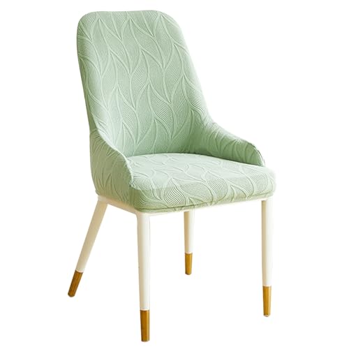 Zeyeo Stuhlhussen Aus Dehnbarem, Gebogenem Samt Für Esszimmerstühle – Halbrunde Rückenlehne, 2er-/4er-/6er-Set, Stuhlschoner Für Die Küche Mit Hoher Rückenlehne(Green C,Set of 4) von Zeyeo