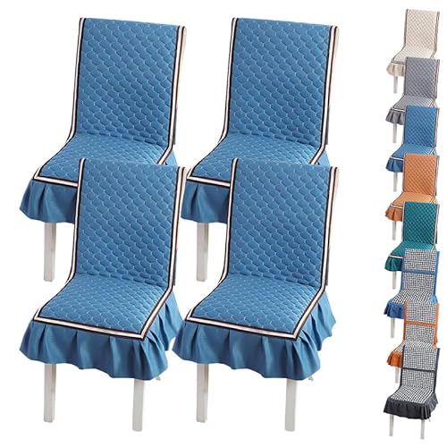 Zeyeo Stuhlhussen Aus Spitze Mit Siamesischem Muster – rutschfeste, Elastische Sitzbezüge Für Küchenstühle, Dekorativer Schutz(C 4pcs) von Zeyeo