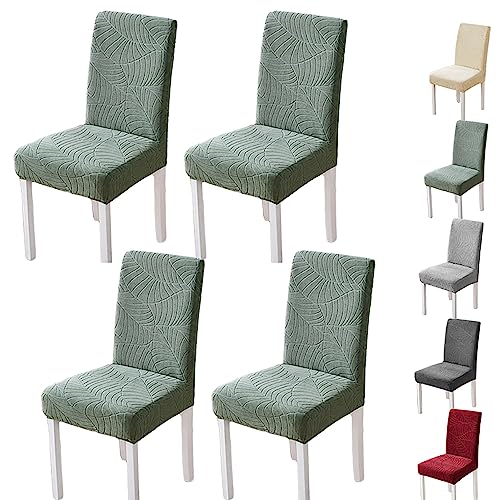 Zeyeo Thickened Dining Chair Cover Set Of 1/2/4/6 Jacquard Parson Chair Slipcover Waterproof Kitchen Chair Cover Stretchable Washable Chair Protector Cover For Dinning Room Hotel,Green 1pcs(Green 4pcs Zeyeo Thickened Dining Chair Cover Set Of 1/2/4/6 Jacquard Parson Chair Slipcover Waterproof Kitchen Chair Cover Stretchable Washable Chair Protector Cover For Dinning Room Hotel,Green 1pcs(Green 4pcs von Zeyeo