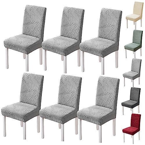 Zeyeo Thickened Dining Chair Cover Set Of 1/2/4/6 Jacquard Parson Chair Slipcover Waterproof Kitchen Chair Cover Stretchable Washable Chair Protector Cover For Dinning Room Hotel,Green 1pcs(Light Gray Zeyeo Thickened Dining Chair Cover Set Of 1/2/4/6 Jacquard Parson Chair Slipcover Waterproof Kitchen Chair Cover Stretchable Washable Chair Protector Cover For Dinning Room Hotel,Green 1pcs(Light Gray von Zeyeo