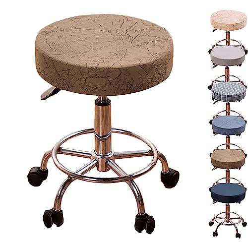 Zeyeo Verdickte Barhocker-Bezüge, 1er-/2er-/4er-/6er-Set – Universeller, Runder, Abnehmbarer Schutz Für Bar/Hotel/Barbershop(Curry 1pcs,X-Large) von Zeyeo