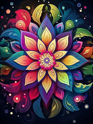 Zeyevan Diamond Painting Blume Zubehör Bilder, DIY 5D Diamant Painting Bilder Landschaft Kreuzstich Strass Stickerei Handwerk Für Home Office Wanddekoration 30x40cm von Zeyevan