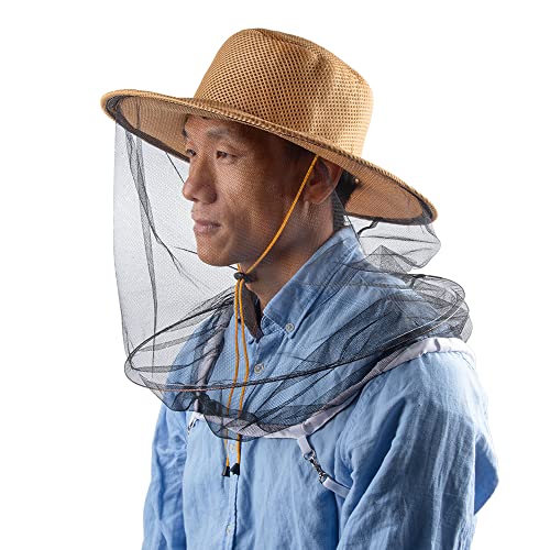 ZffXH Imkerei-Imker-Mesh-Hut, professionelle Imker-Schutzkappe für Männer und Frauen, Moskito-Kopfnetz, Hüte, Bienenhalter, Schleierhaube, Garten, Unkraut, Bauernhof, Arbeit von ZffXH