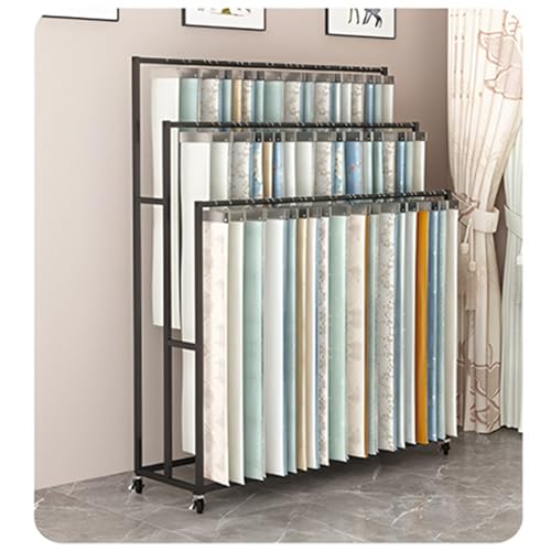 Großer Textil-Präsentationswagen Mit Rädern, Hochleistungs-Stoffmuster-Organizer Aus Metall, Bodenstehender Vorhang-/Steppdecken-/Deckenständer, Für Boutiquen, Ausstellungshallen(Schwarz,120x40x180 cm Großer Textil-Präsentationswagen Mit Rädern, Hochleistungs-Stoffmuster-Organizer Aus Metall, Bodenstehender Vorhang-/Steppdecken-/Deckenständer, Für Boutiquen, Ausstellungshallen(Schwarz,120x40x180 cm von Zfmnoyev