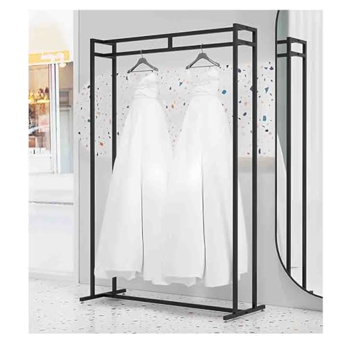Kleiderständer Für Brautkleider Bodenstehender Kleiderständer Aus Metall Hochwertiger Kleiderständer Für Schuhe, Taschen, Kleidung Zum Aufhängen Von Langen Kleidern, Mänteln(Schwarz,200x40x200 cm) von Zfmnoyev