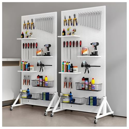 Zfmnoyev 1 Stück Rollbarer Stecktafel-Präsentationsständer Mit Rollen, Bodenstehender Metall-Organizer-Turm Mit 20 Haken, Mobiler Werkzeug-Organizer Für Dekoration Und Aufbewahrung(Weiß,60x40x120 cm) Zfmnoyev 1 Stück Rollbarer Stecktafel-Präsentationsständer Mit Rollen, Bodenstehender Metall-Organizer-Turm Mit 20 Haken, Mobiler Werkzeug-Organizer Für Dekoration Und Aufbewahrung(Weiß,60x40x120 cm) von Zfmnoyev