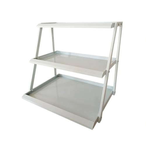 Zfmnoyev 3-stöckiger Süßigkeiten-Organizer Aus Metall Für Die Arbeitsplatte, Multifunktionaler Snack-Thekenständer, Snack-Präsentationsständer Für Den Einzelhandel(Weiß,60x33x40 cm) von Zfmnoyev
