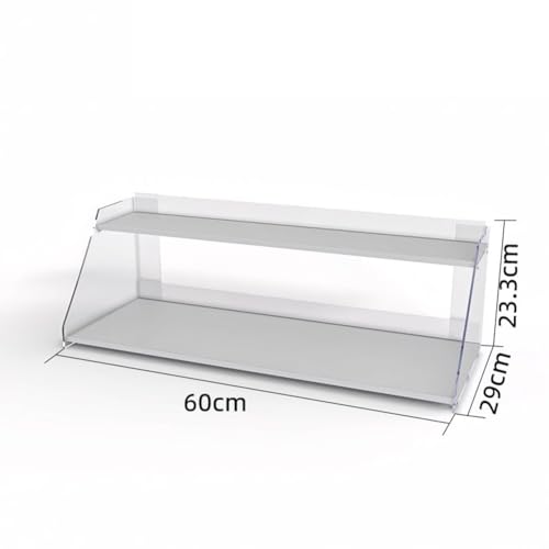 Zfmnoyev Acryl-Süßigkeiten-Snack-Organizer, 2/3-stöckiges Supermarkt-Thekenregal, Mehrzweck-Lagerregal Für Kaugummi/Getränke, Für Vorratskammer, Büro, Geschäft, Schlafzimmer(60x29x23.3 cm) von Zfmnoyev