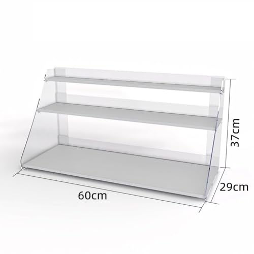 Zfmnoyev Acryl-Süßigkeiten-Snack-Organizer, 2/3-stöckiges Supermarkt-Thekenregal, Mehrzweck-Lagerregal Für Kaugummi/Getränke, Für Vorratskammer, Büro, Geschäft, Schlafzimmer(60x29x37 cm) von Zfmnoyev