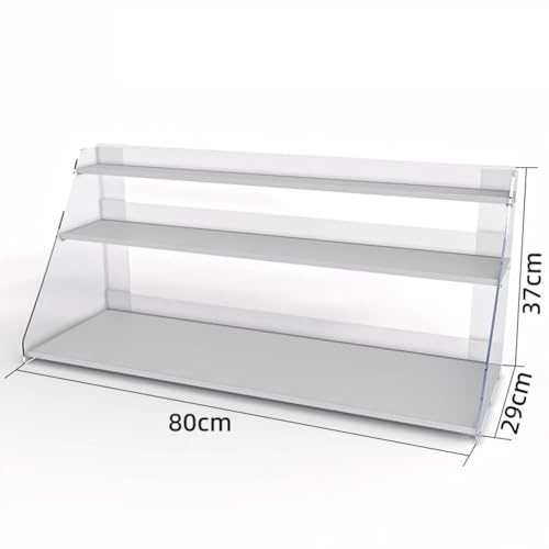 Zfmnoyev Acryl-Süßigkeiten-Snack-Organizer, 2/3-stöckiges Supermarkt-Thekenregal, Mehrzweck-Lagerregal Für Kaugummi/Getränke, Für Vorratskammer, Büro, Geschäft, Schlafzimmer(80x29x37 cm) von Zfmnoyev