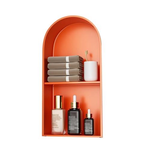 Zfmnoyev Duschnische In Bogenform Aus Edelstahl Einbau-Duschregal Badezimmer-Wandnische Keine Fliesen Für Wohnzimmer, Toiletten, Hotel, Apartment, Küche(Orange,62x28x15 cm) von Zfmnoyev