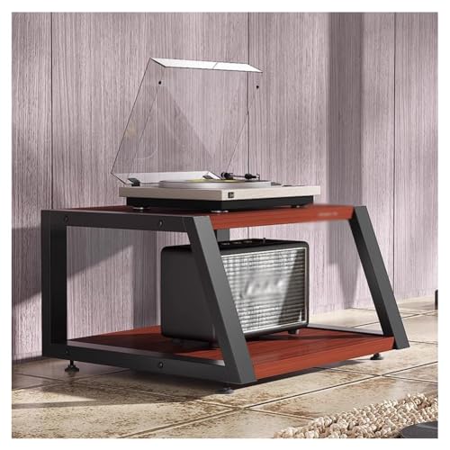 Zfmnoyev Regale Für Audio-/Videokomponenten, AV-Medienständer-Eckregal, Audio-Rack-Tower-Halterung, Holzregal Und Stahlrahmen, Für Zuhause, Büro, Kino Oder Aufnahmestudio(Black-B,60X52X35 cm) von Zfmnoyev