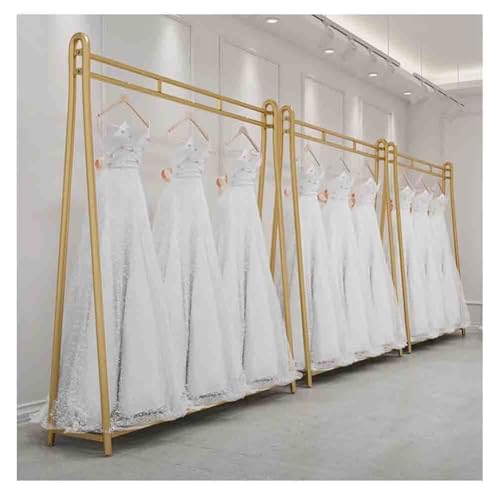 Zfmnoyev Robuster Kleiderständer Für Den Einzelhandel Kleiderständer Für Boutiquen Und Brautkleider Moderner Metallständer Zum Aufhängen Von Langen Kleidern, Mänteln Und Brautkleidern(200x45x200 cm) von Zfmnoyev