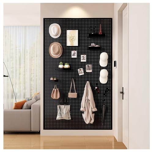 Zfmnoyev Robuster Stecktafel-Wand-Organizer Mit Rahmen, Metall-Wandhalterung, Stecktafel-Kombinationsset, Für Garage, Werkzeugaufbewahrung, Werkstatt, Bastelraum, Büro(50x100 cm) von Zfmnoyev