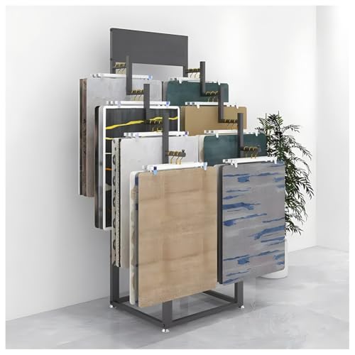 Zfmnoyev Ständer Für Teppiche, Bodenstehender Metall-Schal-Teppich-Display-Ständer, Multi Layer Tür Matte Decke Stoffe Auto Matten Display Regale, Für Kleidung(Schwarz,60x40x165cm) von Zfmnoyev