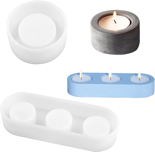 Zfseyuh 2er Set Silikonform Kerzenhalter Silikonformen Gießformen Kerzenhalter Beton Silikonform Kerzen Formen Rund für Stabkerzen,Teelichthalterm Zfseyuh 2er Set Silikonform Kerzenhalter Silikonformen Gießformen Kerzenhalter Beton Silikonform Kerzen Formen Rund für Stabkerzen,Teelichthalterm von Zfseyuh