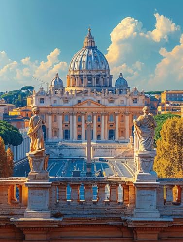 Petersdom Diamond Painting Rom Diamond Painting Erwachsene, 5D Diamanten Malerei Bilder Kinder Anfänger DIY Vollbohrer Kristall Stickerei Kreuzstich Bastelset für Home Wand Deko Geschenke 40x50cm -2gC Petersdom Diamond Painting Rom Diamond Painting Erwachsene, 5D Diamanten Malerei Bilder Kinder Anfänger DIY Vollbohrer Kristall Stickerei Kreuzstich Bastelset für Home Wand Deko Geschenke 40x50cm -2gC von Zgcoyeo