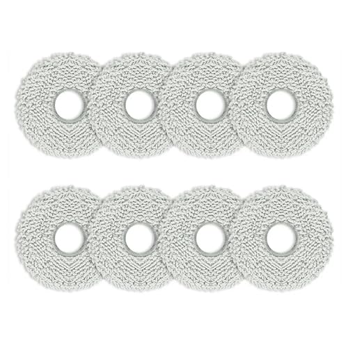 Zgehnao 8PCS Kehren Roboter Mopp Tuch Ersatzteil Kehren Roboter Ersatz Tücher Wischen Pads Mikrofaser T30Pro von Zgehnao