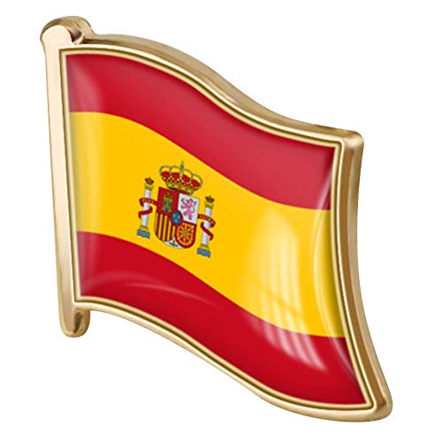 1pc Spanien Flagge Pin Abzeichen Metall Emaille Revers Pin Brosche Spanische Flagge Neuheit Geschenk Revers Krawatte Pin Abzeichen Flagge Brosche Pin Zubehör von Zghhc