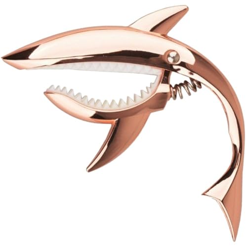 Zghhc Metall Shark Gitarre Capo - Cooles Hai-Design - E-Gitarre, Ukulele, Banjo, Mandoline - Roségold, Kirsite von Zghhc