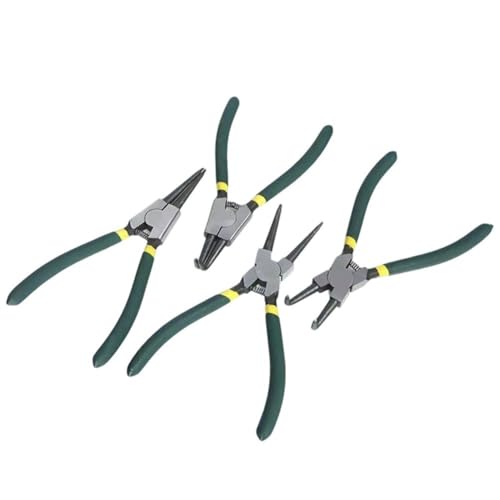 Sicherungsringzangen-set, 4-teilig, 17,8 Cm, Innen-/außen-sicherungsringzangen-set Gerader/gebogener Backe, Präzisions-federzange Zum Festhalten Von Ringentfernern von Zghhc