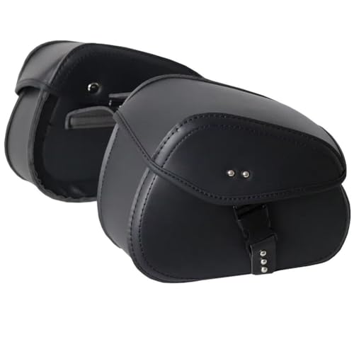 Zghhc 1 Set Motorrad-satteltaschen, Motorrad-satteltaschen Aus Pu-Leder, Verstärkte Riemen Und Sattelteil, Überwurf-satteltaschen, Seitentaschen, Universelles Motorrad-zubehör von Zghhc