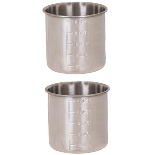 Zghhc 2 Stück Edelstahl-messbecher, Japanischer Reis-messbecher, Reiskocher, Messbecher, Reisbecher Für Trockene Und Flüssige Zutaten von Zghhc