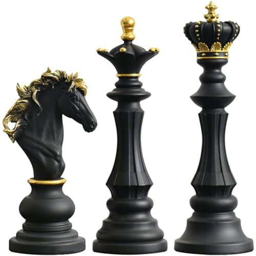 Zghhc 3 Stück Internationale Schachfiguren Statuen Harz Dekorative Ornamente Home Interior Büro Figuren König Königin Ritter Statue Zghhc 3 Stück Internationale Schachfiguren Statuen Harz Dekorative Ornamente Home Interior Büro Figuren König Königin Ritter Statue von Zghhc
