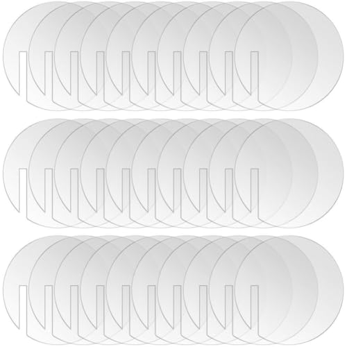 Zghhc 30 Stück/Set Leere Acryl-Ornamente, Herzform, Kreis, Getränkeanhänger, Party-getränkeanhänger, Leere Acryl-trinkanhänger, DIY Acryl-getränkeetikett von Zghhc